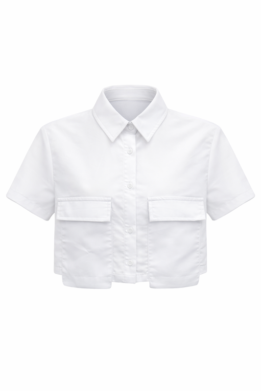 “Prissy Preteen” Crop Button down